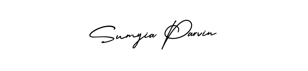 This is the best signature style for the Sumyia Parvin name. Also you like these signature font (AmerikaSignatureDemo-Regular). Mix name signature. Sumyia Parvin signature style 3 images and pictures png