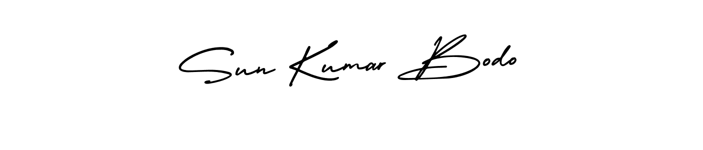 Make a beautiful signature design for name Sun Kumar Bodo. With this signature (AmerikaSignatureDemo-Regular) style, you can create a handwritten signature for free. Sun Kumar Bodo signature style 3 images and pictures png