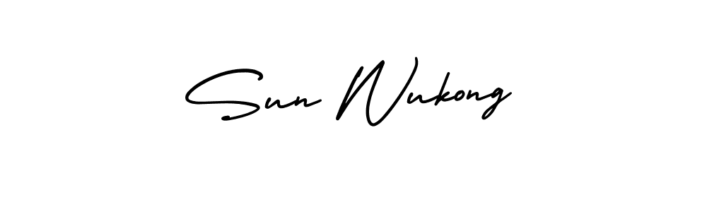 Sun Wukong stylish signature style. Best Handwritten Sign (AmerikaSignatureDemo-Regular) for my name. Handwritten Signature Collection Ideas for my name Sun Wukong. Sun Wukong signature style 3 images and pictures png