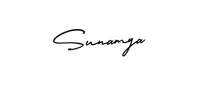 Create a beautiful signature design for name Sunamya. With this signature (AmerikaSignatureDemo-Regular) fonts, you can make a handwritten signature for free. Sunamya signature style 3 images and pictures png