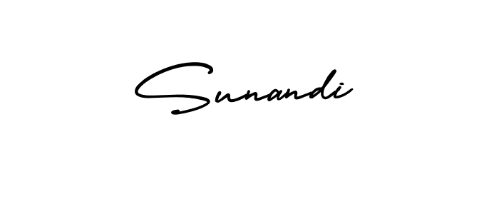 Sunandi stylish signature style. Best Handwritten Sign (AmerikaSignatureDemo-Regular) for my name. Handwritten Signature Collection Ideas for my name Sunandi. Sunandi signature style 3 images and pictures png