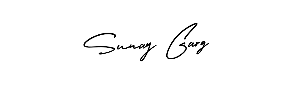 Make a short Sunay Garg signature style. Manage your documents anywhere anytime using AmerikaSignatureDemo-Regular. Create and add eSignatures, submit forms, share and send files easily. Sunay Garg signature style 3 images and pictures png