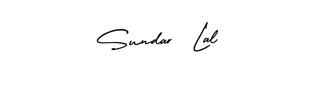 You should practise on your own different ways (AmerikaSignatureDemo-Regular) to write your name (Sundar  Lal) in signature. don't let someone else do it for you. Sundar  Lal signature style 3 images and pictures png
