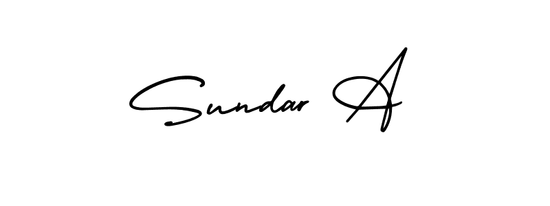 How to make Sundar A signature? AmerikaSignatureDemo-Regular is a professional autograph style. Create handwritten signature for Sundar A name. Sundar A signature style 3 images and pictures png