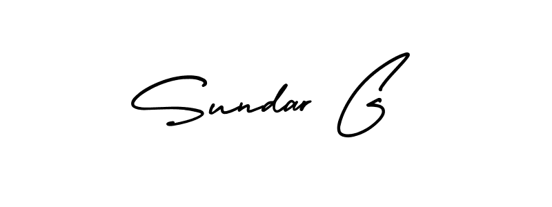 How to make Sundar G name signature. Use AmerikaSignatureDemo-Regular style for creating short signs online. This is the latest handwritten sign. Sundar G signature style 3 images and pictures png