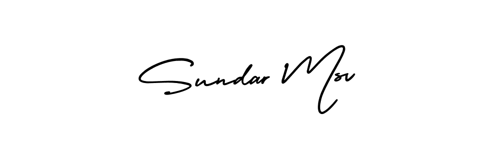 You should practise on your own different ways (AmerikaSignatureDemo-Regular) to write your name (Sundar Msv) in signature. don't let someone else do it for you. Sundar Msv signature style 3 images and pictures png