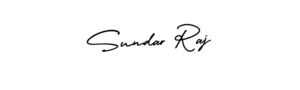 How to make Sundar Raj name signature. Use AmerikaSignatureDemo-Regular style for creating short signs online. This is the latest handwritten sign. Sundar Raj signature style 3 images and pictures png
