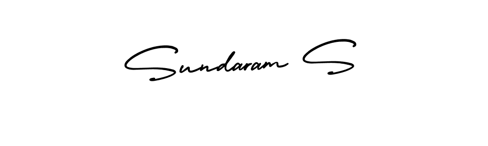 You should practise on your own different ways (AmerikaSignatureDemo-Regular) to write your name (Sundaram S) in signature. don't let someone else do it for you. Sundaram S signature style 3 images and pictures png