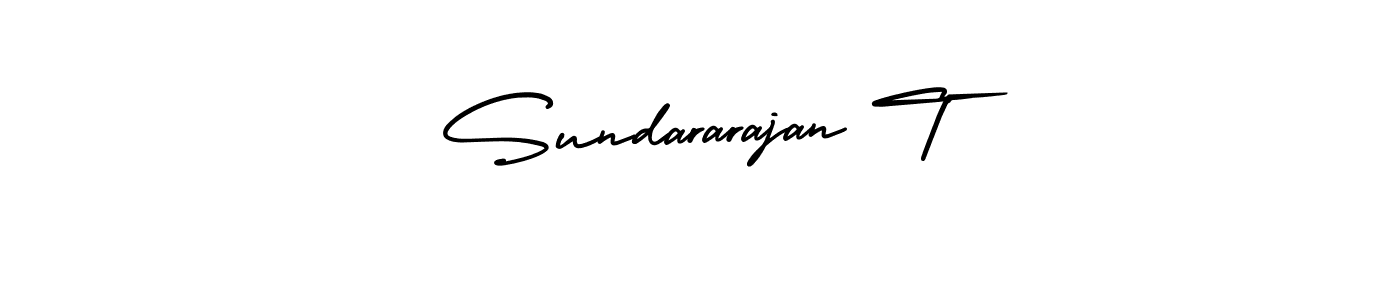 The best way (AmerikaSignatureDemo-Regular) to make a short signature is to pick only two or three words in your name. The name Sundararajan T include a total of six letters. For converting this name. Sundararajan T signature style 3 images and pictures png