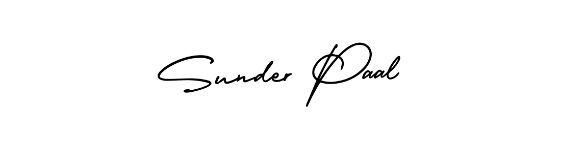 Sunder Paal stylish signature style. Best Handwritten Sign (AmerikaSignatureDemo-Regular) for my name. Handwritten Signature Collection Ideas for my name Sunder Paal. Sunder Paal signature style 3 images and pictures png