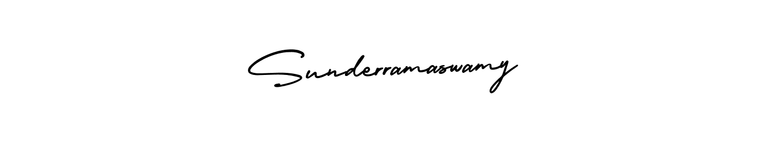 The best way (AmerikaSignatureDemo-Regular) to make a short signature is to pick only two or three words in your name. The name Sunderramaswamy include a total of six letters. For converting this name. Sunderramaswamy signature style 3 images and pictures png