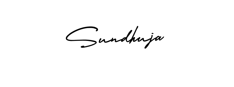 It looks lik you need a new signature style for name Sundhuja. Design unique handwritten (AmerikaSignatureDemo-Regular) signature with our free signature maker in just a few clicks. Sundhuja signature style 3 images and pictures png