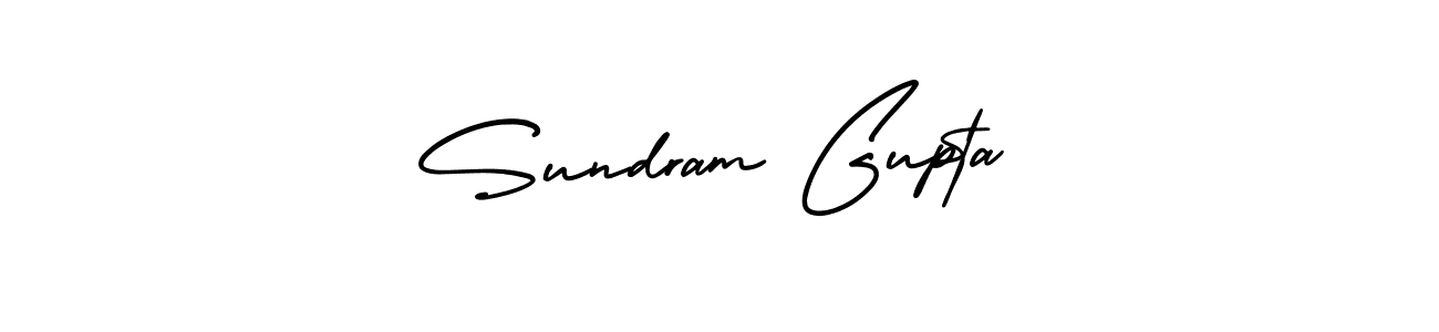 Sundram Gupta stylish signature style. Best Handwritten Sign (AmerikaSignatureDemo-Regular) for my name. Handwritten Signature Collection Ideas for my name Sundram Gupta. Sundram Gupta signature style 3 images and pictures png