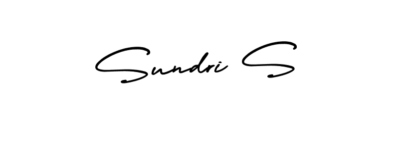 This is the best signature style for the Sundri S name. Also you like these signature font (AmerikaSignatureDemo-Regular). Mix name signature. Sundri S signature style 3 images and pictures png