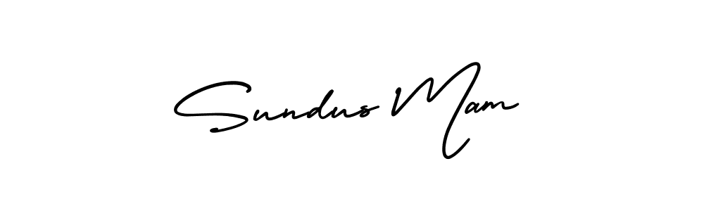 How to make Sundus Mam name signature. Use AmerikaSignatureDemo-Regular style for creating short signs online. This is the latest handwritten sign. Sundus Mam signature style 3 images and pictures png