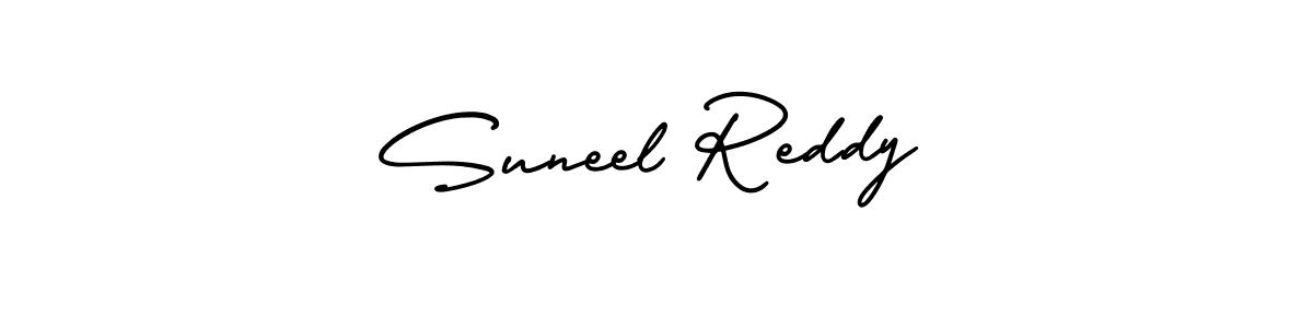 Suneel Reddy stylish signature style. Best Handwritten Sign (AmerikaSignatureDemo-Regular) for my name. Handwritten Signature Collection Ideas for my name Suneel Reddy. Suneel Reddy signature style 3 images and pictures png