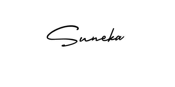 Use a signature maker to create a handwritten signature online. With this signature software, you can design (AmerikaSignatureDemo-Regular) your own signature for name Suneka. Suneka signature style 3 images and pictures png