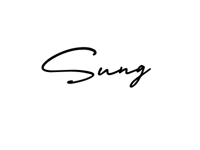 Sung stylish signature style. Best Handwritten Sign (AmerikaSignatureDemo-Regular) for my name. Handwritten Signature Collection Ideas for my name Sung. Sung signature style 3 images and pictures png