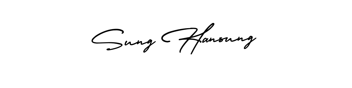 if you are searching for the best signature style for your name Sung Hansung. so please give up your signature search. here we have designed multiple signature styles  using AmerikaSignatureDemo-Regular. Sung Hansung signature style 3 images and pictures png