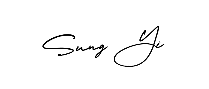 Make a beautiful signature design for name Sung Yi. With this signature (AmerikaSignatureDemo-Regular) style, you can create a handwritten signature for free. Sung Yi signature style 3 images and pictures png
