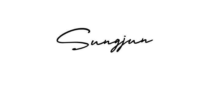 It looks lik you need a new signature style for name Sungjun. Design unique handwritten (AmerikaSignatureDemo-Regular) signature with our free signature maker in just a few clicks. Sungjun signature style 3 images and pictures png