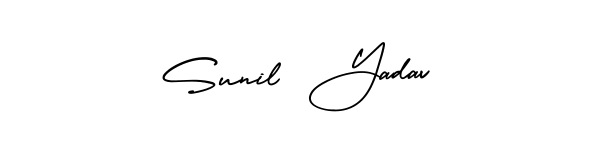 Make a beautiful signature design for name Sunil  Yadav. With this signature (AmerikaSignatureDemo-Regular) style, you can create a handwritten signature for free. Sunil  Yadav signature style 3 images and pictures png