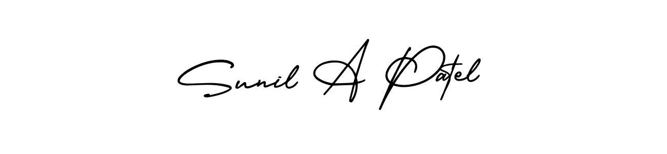 How to Draw Sunil A Patel signature style? AmerikaSignatureDemo-Regular is a latest design signature styles for name Sunil A Patel. Sunil A Patel signature style 3 images and pictures png