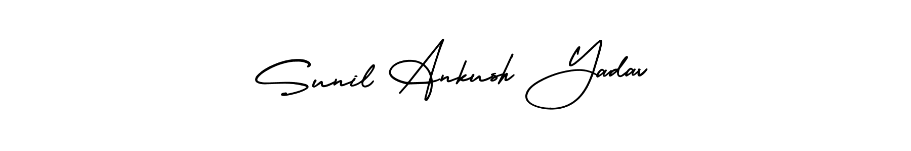 This is the best signature style for the Sunil Ankush Yadav name. Also you like these signature font (AmerikaSignatureDemo-Regular). Mix name signature. Sunil Ankush Yadav signature style 3 images and pictures png