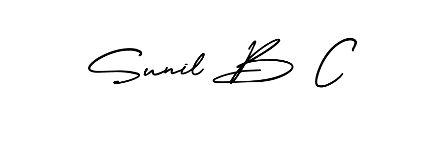 How to Draw Sunil B C signature style? AmerikaSignatureDemo-Regular is a latest design signature styles for name Sunil B C. Sunil B C signature style 3 images and pictures png