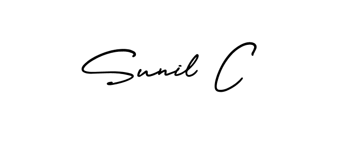 It looks lik you need a new signature style for name Sunil C. Design unique handwritten (AmerikaSignatureDemo-Regular) signature with our free signature maker in just a few clicks. Sunil C signature style 3 images and pictures png