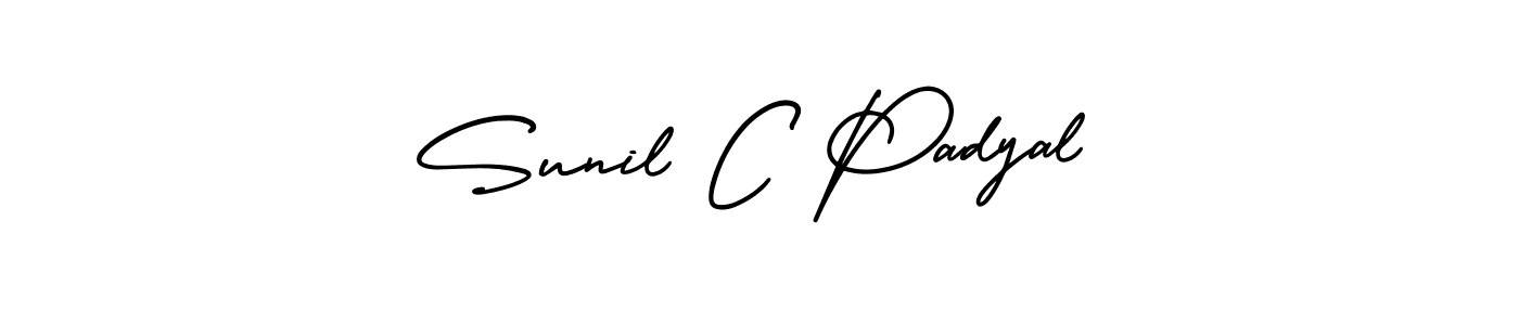 Also You can easily find your signature by using the search form. We will create Sunil C Padyal name handwritten signature images for you free of cost using AmerikaSignatureDemo-Regular sign style. Sunil C Padyal signature style 3 images and pictures png