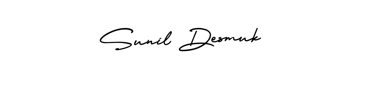 How to make Sunil Desmuk signature? AmerikaSignatureDemo-Regular is a professional autograph style. Create handwritten signature for Sunil Desmuk name. Sunil Desmuk signature style 3 images and pictures png