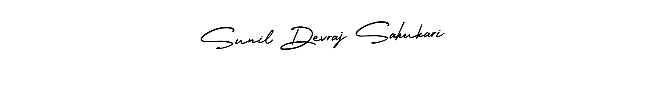 You should practise on your own different ways (AmerikaSignatureDemo-Regular) to write your name (Sunil Devraj Sahukari) in signature. don't let someone else do it for you. Sunil Devraj Sahukari signature style 3 images and pictures png