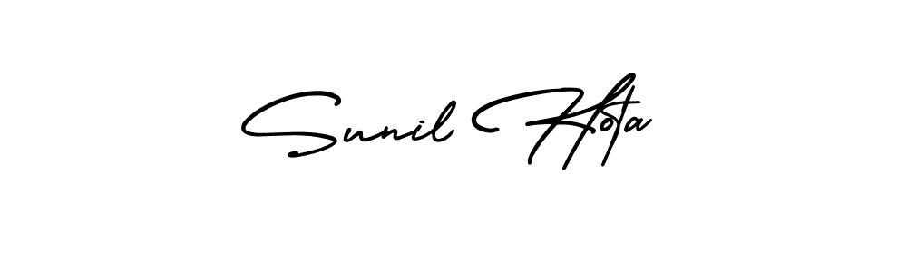 This is the best signature style for the Sunil Hota name. Also you like these signature font (AmerikaSignatureDemo-Regular). Mix name signature. Sunil Hota signature style 3 images and pictures png