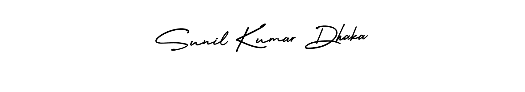 Make a beautiful signature design for name Sunil Kumar Dhaka. With this signature (AmerikaSignatureDemo-Regular) style, you can create a handwritten signature for free. Sunil Kumar Dhaka signature style 3 images and pictures png