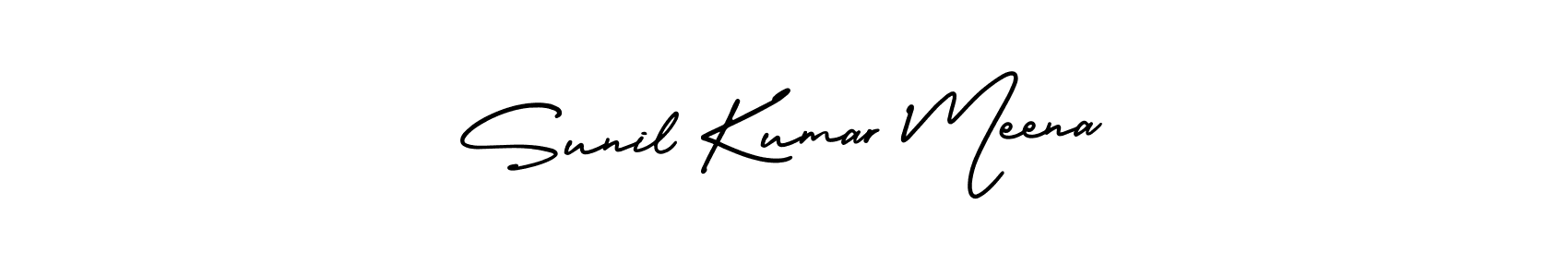 Sunil Kumar Meena stylish signature style. Best Handwritten Sign (AmerikaSignatureDemo-Regular) for my name. Handwritten Signature Collection Ideas for my name Sunil Kumar Meena. Sunil Kumar Meena signature style 3 images and pictures png