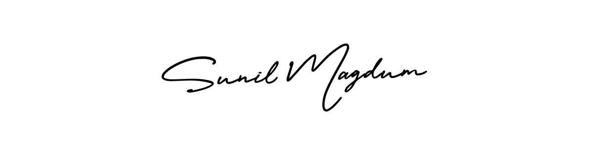 Create a beautiful signature design for name Sunil Magdum. With this signature (AmerikaSignatureDemo-Regular) fonts, you can make a handwritten signature for free. Sunil Magdum signature style 3 images and pictures png