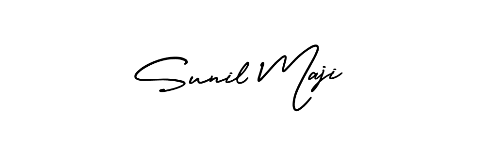 Design your own signature with our free online signature maker. With this signature software, you can create a handwritten (AmerikaSignatureDemo-Regular) signature for name Sunil Maji. Sunil Maji signature style 3 images and pictures png