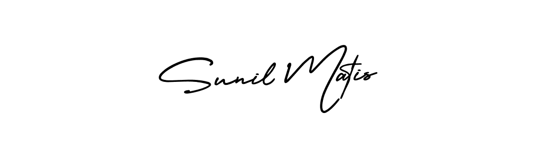 Use a signature maker to create a handwritten signature online. With this signature software, you can design (AmerikaSignatureDemo-Regular) your own signature for name Sunil Matis. Sunil Matis signature style 3 images and pictures png