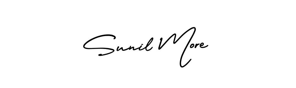 How to make Sunil More name signature. Use AmerikaSignatureDemo-Regular style for creating short signs online. This is the latest handwritten sign. Sunil More signature style 3 images and pictures png