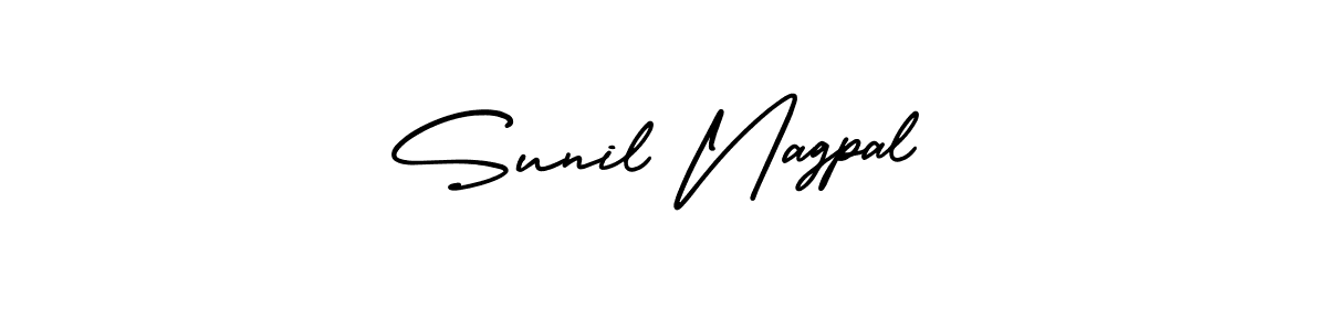 How to make Sunil Nagpal name signature. Use AmerikaSignatureDemo-Regular style for creating short signs online. This is the latest handwritten sign. Sunil Nagpal signature style 3 images and pictures png