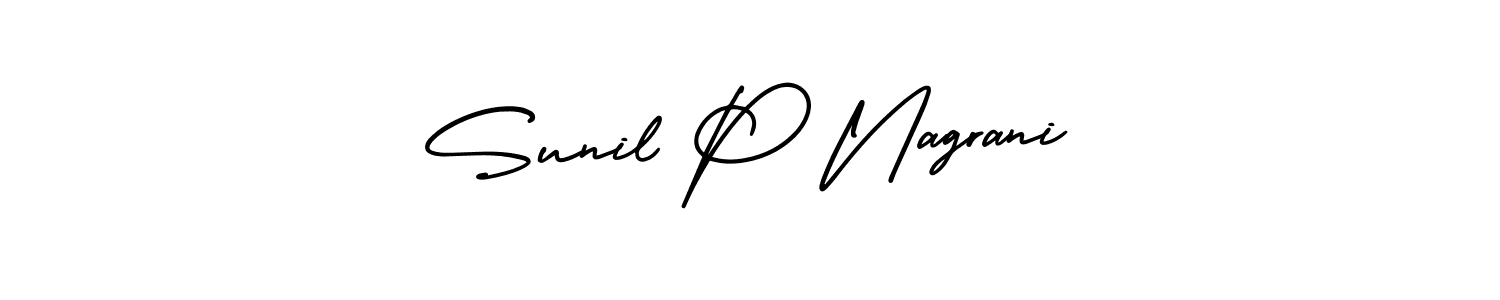 Also we have Sunil P Nagrani name is the best signature style. Create professional handwritten signature collection using AmerikaSignatureDemo-Regular autograph style. Sunil P Nagrani signature style 3 images and pictures png