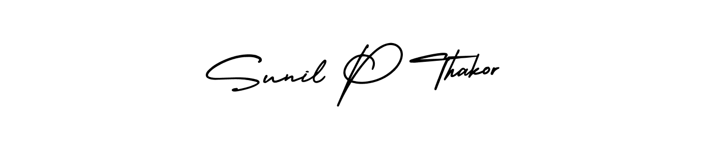 Similarly AmerikaSignatureDemo-Regular is the best handwritten signature design. Signature creator online .You can use it as an online autograph creator for name Sunil P Thakor. Sunil P Thakor signature style 3 images and pictures png