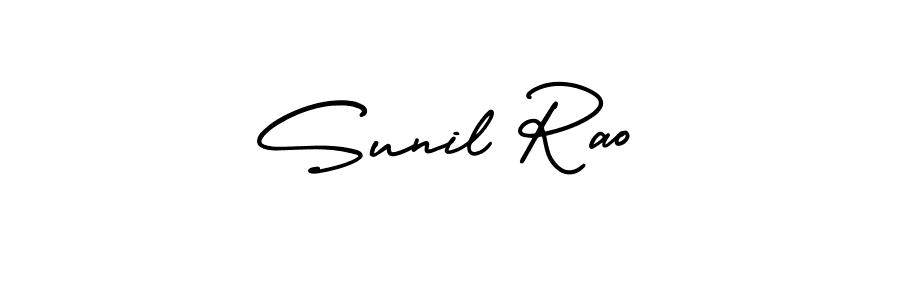 How to make Sunil Rao name signature. Use AmerikaSignatureDemo-Regular style for creating short signs online. This is the latest handwritten sign. Sunil Rao signature style 3 images and pictures png