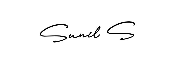 Sunil S stylish signature style. Best Handwritten Sign (AmerikaSignatureDemo-Regular) for my name. Handwritten Signature Collection Ideas for my name Sunil S. Sunil S signature style 3 images and pictures png