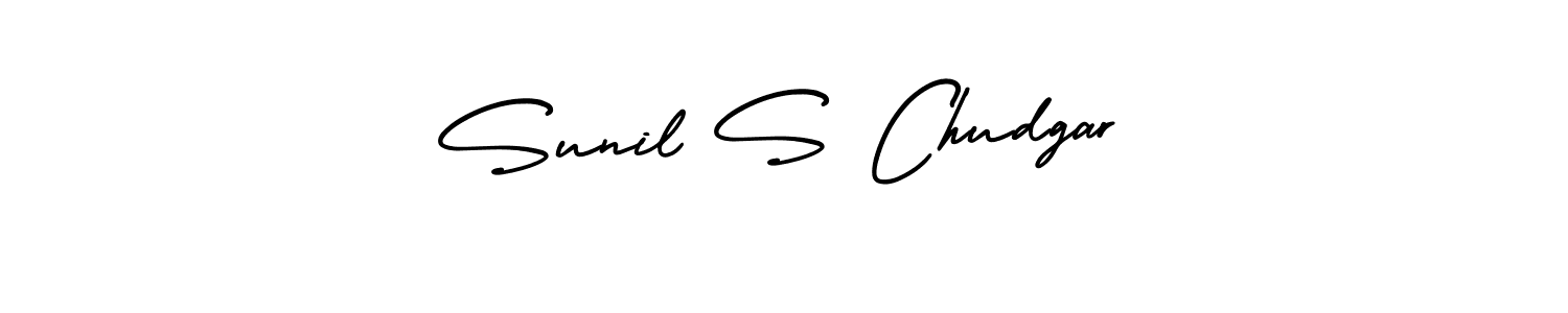 How to make Sunil S Chudgar signature? AmerikaSignatureDemo-Regular is a professional autograph style. Create handwritten signature for Sunil S Chudgar name. Sunil S Chudgar signature style 3 images and pictures png