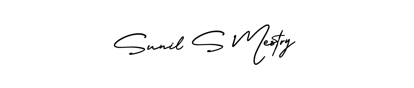 Make a beautiful signature design for name Sunil S Mestry. With this signature (AmerikaSignatureDemo-Regular) style, you can create a handwritten signature for free. Sunil S Mestry signature style 3 images and pictures png