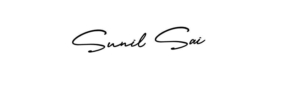 Similarly AmerikaSignatureDemo-Regular is the best handwritten signature design. Signature creator online .You can use it as an online autograph creator for name Sunil Sai. Sunil Sai signature style 3 images and pictures png