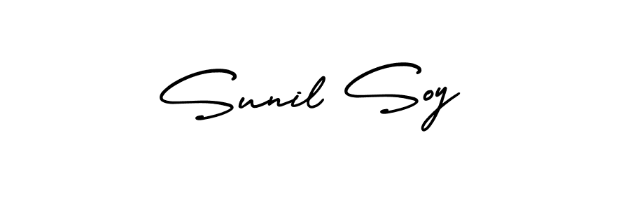 It looks lik you need a new signature style for name Sunil Soy. Design unique handwritten (AmerikaSignatureDemo-Regular) signature with our free signature maker in just a few clicks. Sunil Soy signature style 3 images and pictures png