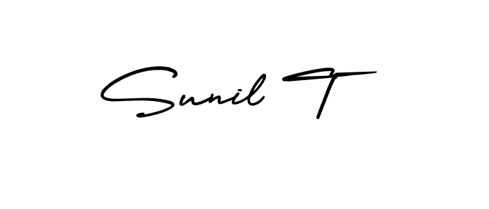 if you are searching for the best signature style for your name Sunil T. so please give up your signature search. here we have designed multiple signature styles  using AmerikaSignatureDemo-Regular. Sunil T signature style 3 images and pictures png